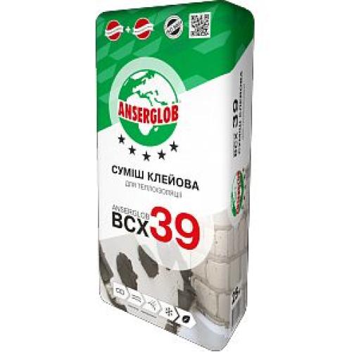 ANSERGLOB BCХ 39 Клей для приклеювання пінополістиролу та мінвати 25 кг