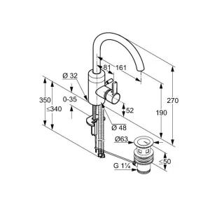 Смеситель KLUDI ZENTA для умывальника Смеситель KLUDI ZENTA для умывальника
