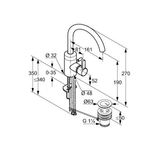 Смеситель KLUDI ZENTA для умывальника Смеситель KLUDI ZENTA для умывальника