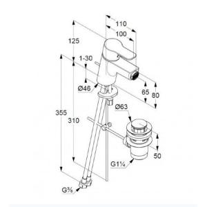 Смеситель KLUDI Pure&Easy для биде Смеситель KLUDI Pure&Easy для биде