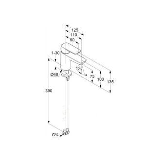 Змішувач KLUDI Pure&Style для умивальника 100 Змішувач KLUDI Pure&Style для умивальника 100