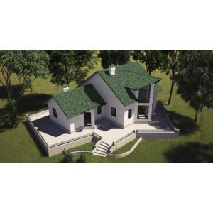 Битумная черепица Акваизол Мозайка Зеленая ЕКО