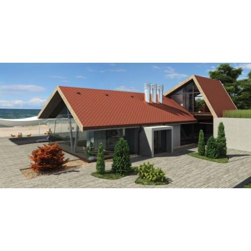 Битумная черепица Акваизол Мозайка Красный мак