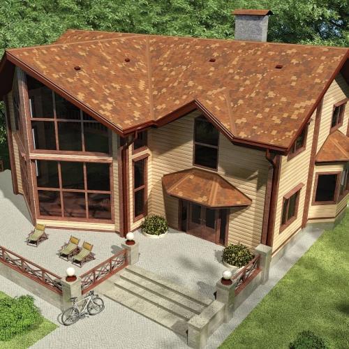 Бітумна черепиця Акцент Акваізол Віскі Бітумна черепиця Акцент Акваізол Віскі