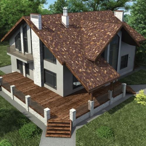 Бітумна черепиця Акваізол Акцент Гарячий шоколад