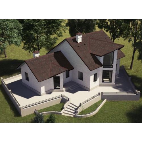 Бітумна черепиця Акваізол Мозайка Секвойя