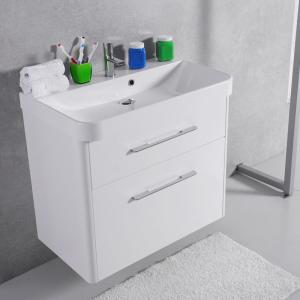 Шкафчик навесной Fancy Marble модель Devon 80 с раковиной Carla 800 C