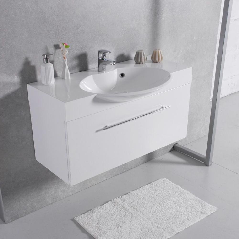 Шкафчик навесной Fancy Marble модель Sumatra 980 с раковиной Carme 980