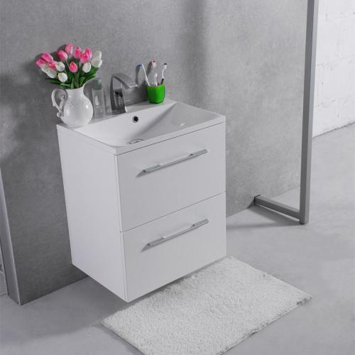 Шафка навісна Fancy Marble модель Santorini 60 з раковиною Amelia 600 C