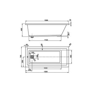 Ванна акриловая Vagnerplast Cavallo 150х70