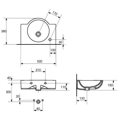 Умивальник Nano 50 Cersanit. Умивальник Nano 50 Cersanit.