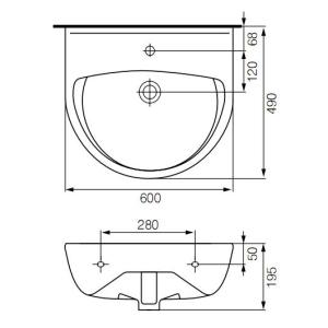 Умывальник Cersanit President 60