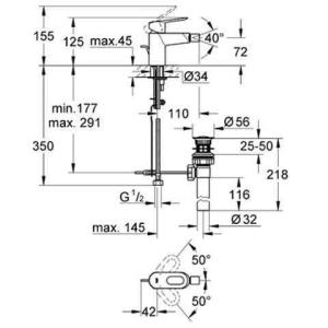 Змішувач для біде Grohe BauLoop 23160000 Змішувач для біде Grohe BauLoop 23160000