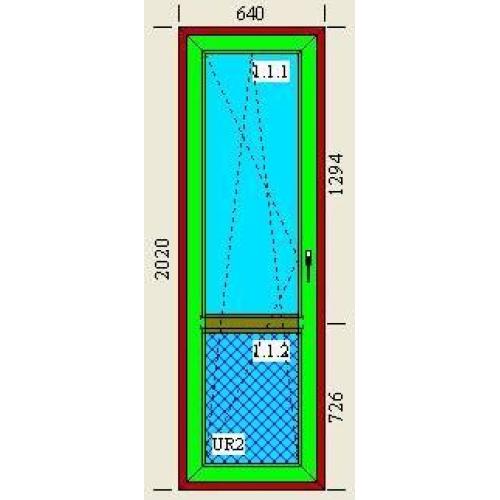 Металлопластиковые двери Rehau 2020*640