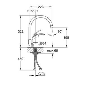 Смеситель для кухни Grohe Eurosmart 33202001