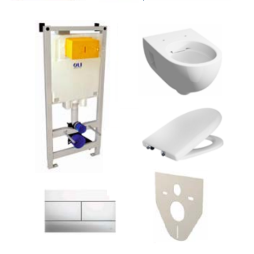 Комплект інсталяції Oliveira 281058 + унітаз Keramag + кнопка 659041