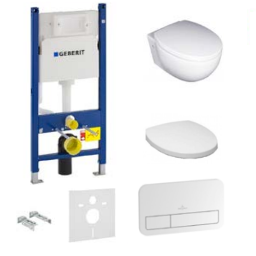 Комплект інсталяції Geberit 458.126.00.1 + унітаз Villeroy&Boch TUBE