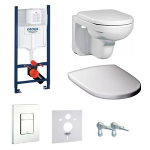 Комплект инсталяции Grohe 38840000 + унитаз Gustavberg + кнопка 38732SH0