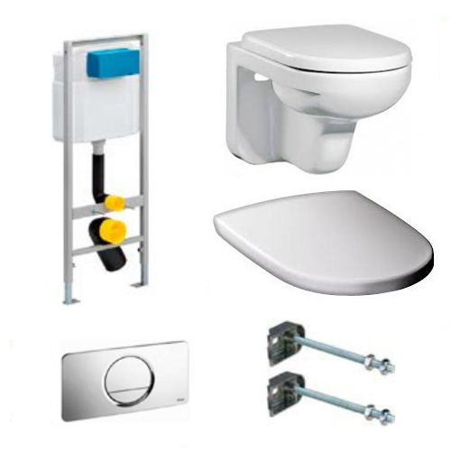 Комплект інсталяції Viega 606688 + унітаз Gustavberg + кнопка 654504