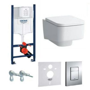 Комплект инсталяции Grohe 38840000 + унитаз Laufen 8.2096.1+кнопка 38732000