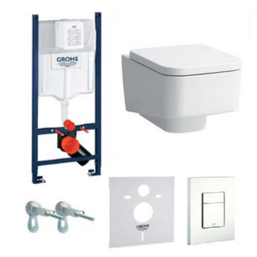 Комплект інсталяції Grohe 38840000 + унітаз Laufen 8.2096.1+кнопка 38732SH0