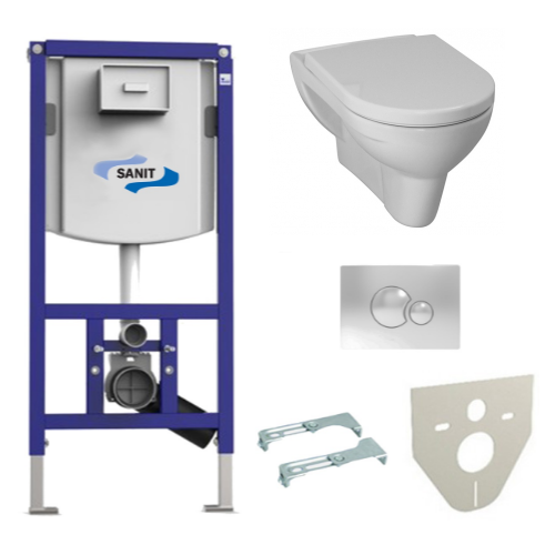 Комплект інсталяції Sanit 90.721 + унітаз Laufen 2095.0+ кришка 9395.6