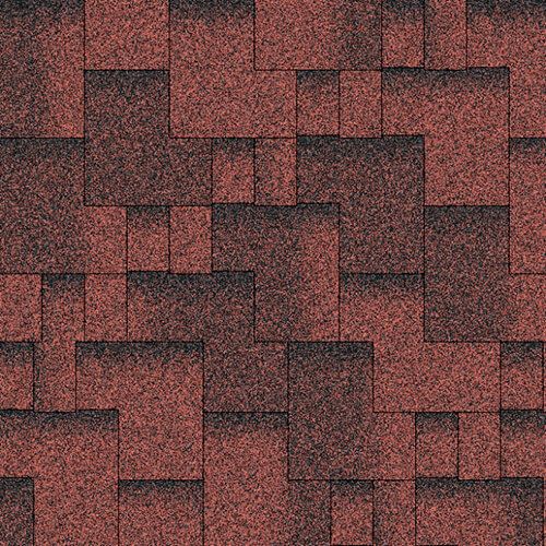 Бітумна черепиця Акваізол Акцент Червона ЕКО