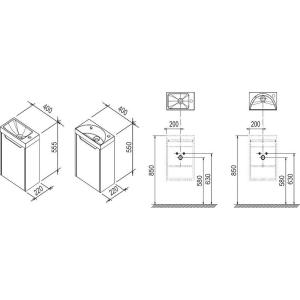 Ravak SD Classic Шкафчик с умывльником Mini 400