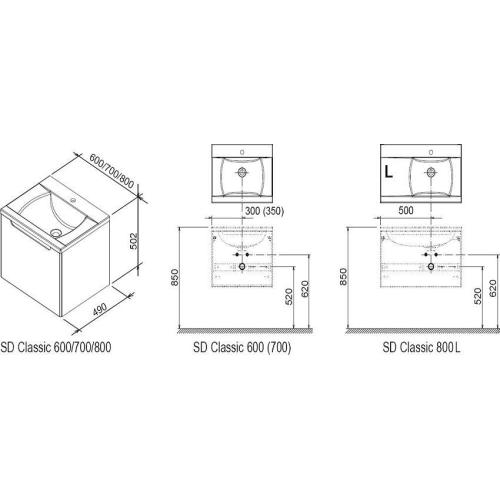 Ravak SD Classic 600мм Ravak SD Classic 600мм