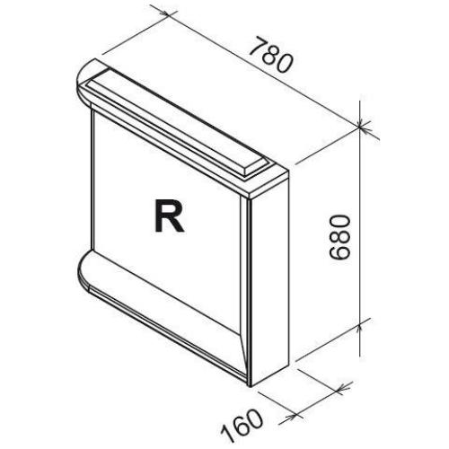 Ravak Зеркало навесное Rosa М 780