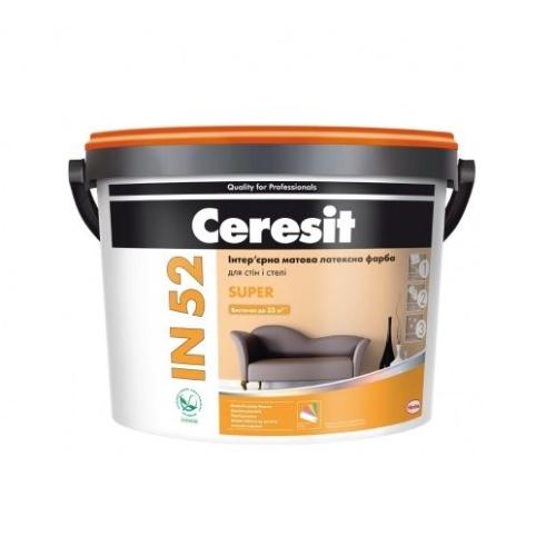 Ceresit IN-52 Super интерьерная матовая акриловая краска, 10л