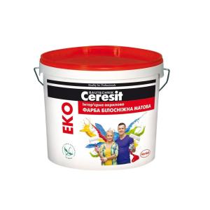 Ceresit Еко краска акриловая белоснежная, 10л