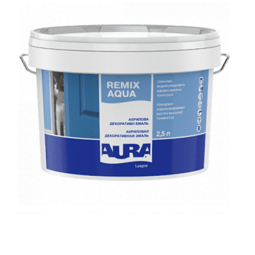 Акриловая эмаль Aura Luxpro Remix Aqua, 2,5 л