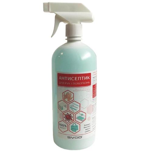 Антисептик для рук та дезінфектор поверхонь SVOD 1л (розпилювач)