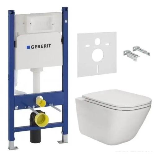 Инсталляция Geberit Duofix 458.126 с унитазом GAP Rimless с сиденьем slow-close