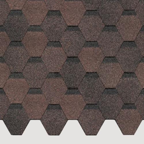 Битумная черепица Docke Basic Шестигранник Коричневый