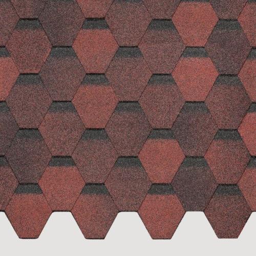 Битумная черепица Docke Basic Шестигранник Красный
