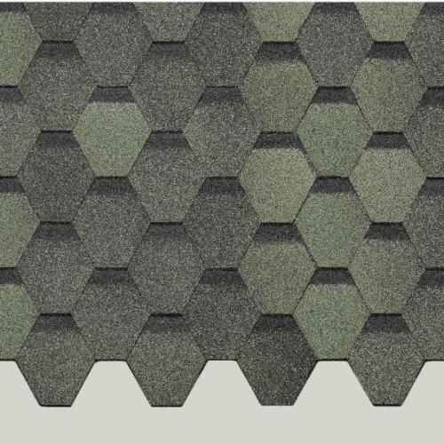 Битумная черепица Docke Basic Шестигранник Зеленый