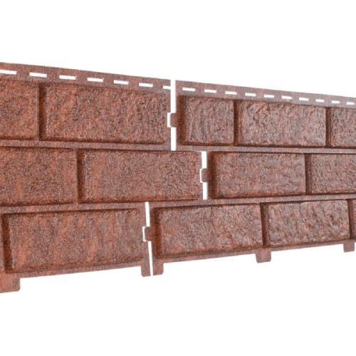 Сайдинг вініловий Ю-Пласт Stone House Цегла Червоний подвійний замок