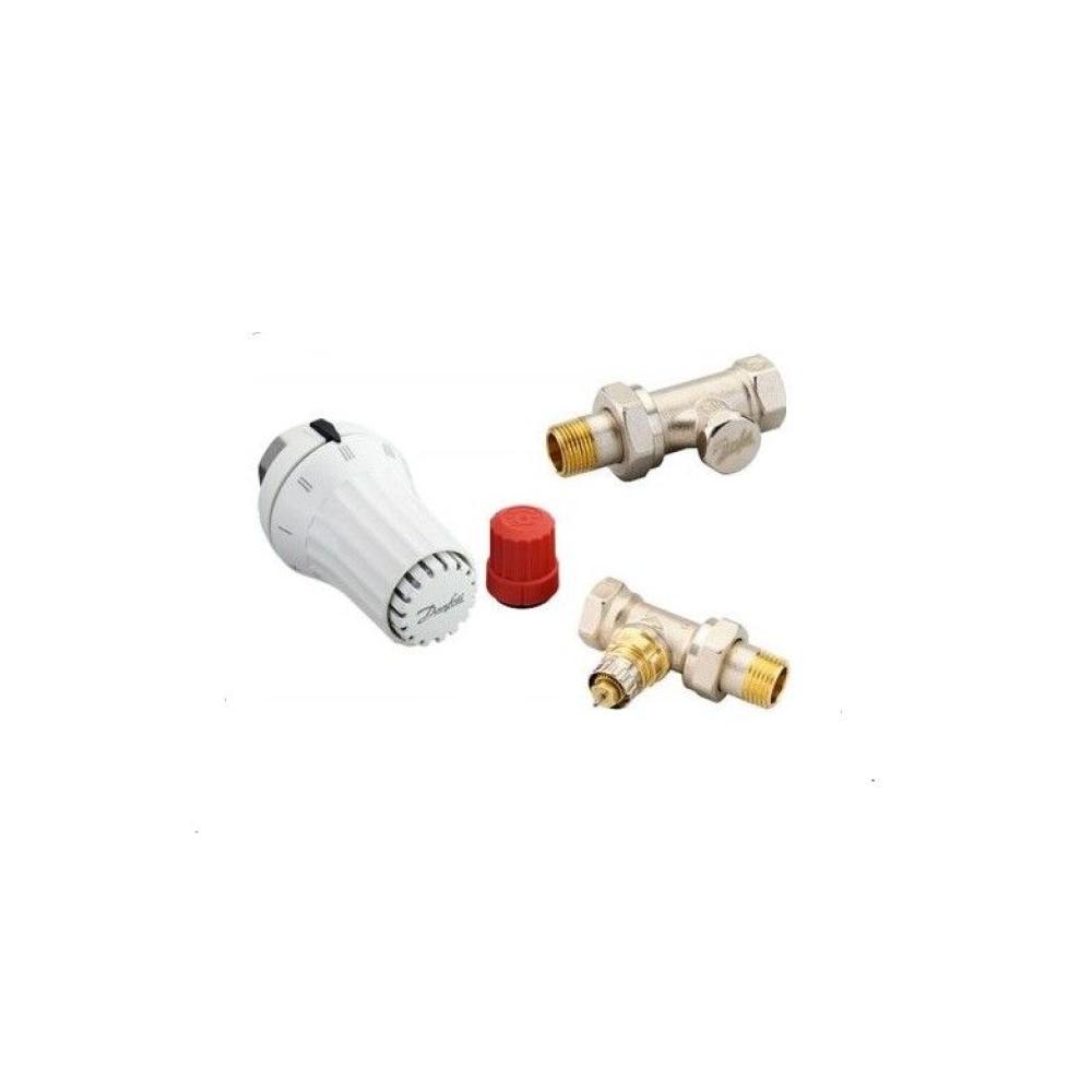 Комплект Danfoss Клапан RA-N+термостатический элемент RAS-C2+клапан запорный RLV-S, Угловой