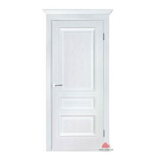 Двері міжкімнатні Відень Ш фарбований Скло 80 Білий Ясен (коробка, лиштва, капітель)