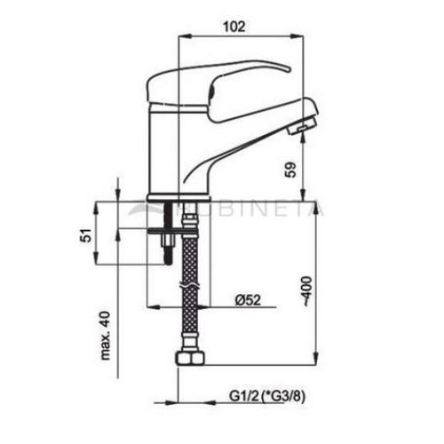 Змішувач для умивальника Rubineta PRINCE P-18 STAR Змішувач для умивальника Rubineta PRINCE P-18 STAR