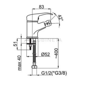 Смеситель для биде Rubineta PRINCE P-16 STAR
