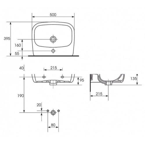 Умивальник Facile 50 Cersanit Умивальник Facile 50 Cersanit