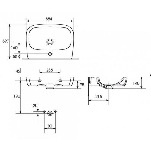 Умывальник Facile 55 Cersanit