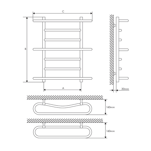 Полотенцесушитель водяной Laris Лагуна Полотенцесушитель водяной Laris Лагуна