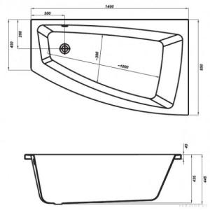 Акриловая ванна CERSANIT LORENA 140x85 (сифон в подарок) Акриловая ванна CERSANIT LORENA 140x85 (сифон в подарок)