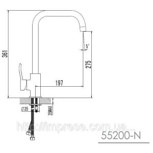 Змішувач для кухні Imprese Novako 55200-N Змішувач для кухні Imprese Novako 55200-N