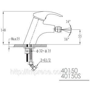 Смеситель для биде Imprese Brno Satinox 4015S Смеситель для биде Imprese Brno Satinox 4015S