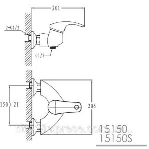 Смеситель для душа Imprese Brno Satinox 1515S Смеситель для душа Imprese Brno Satinox 1515S